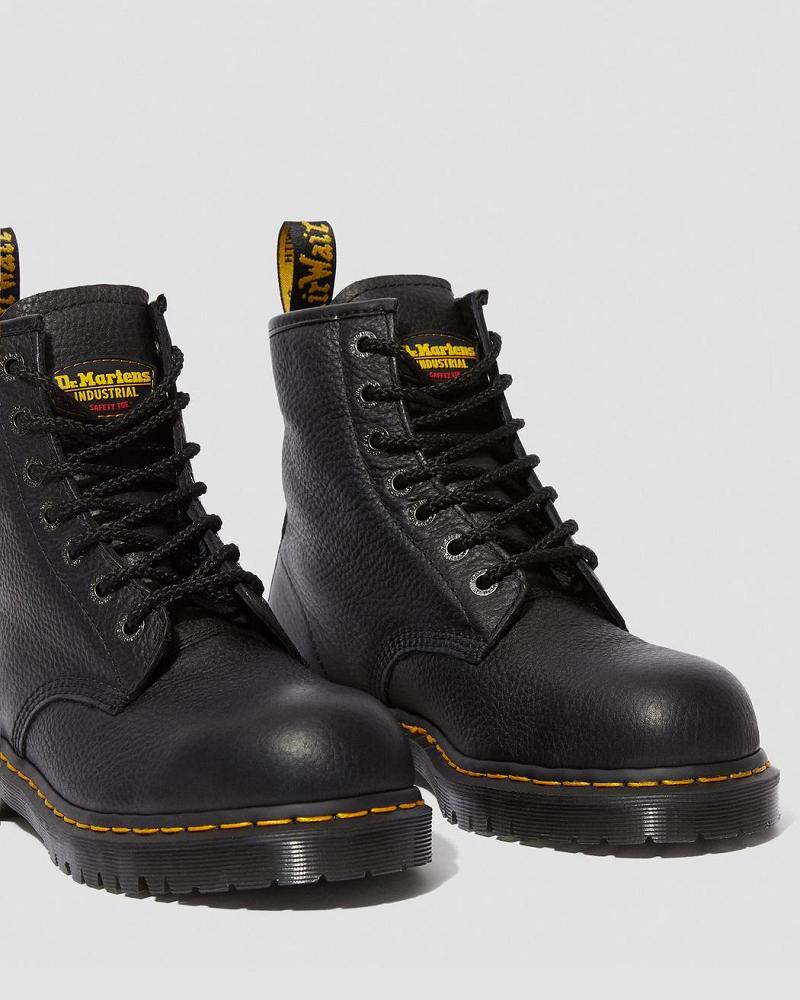 Icon 7B10 Bőr Steel Toe Bokacsizma Férfi Fekete | HU 35RVD